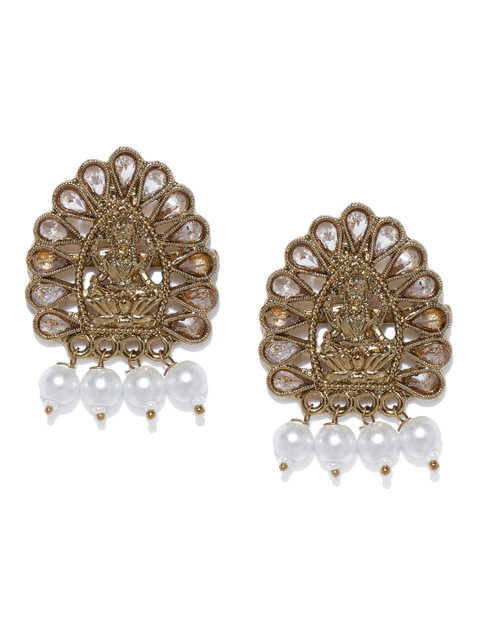 

Fida Gold-Toned & Off-White Classic Studs