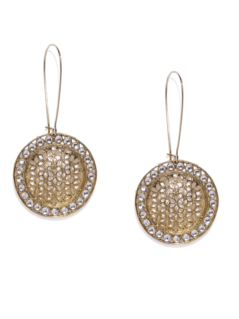 

Fida Gold-Toned Circular Drop Earrings