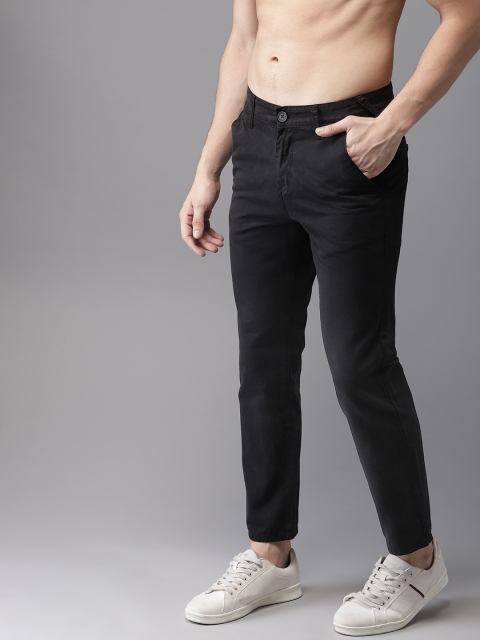 

Moda Rapido Men Black Slim Fit Solid Chinos