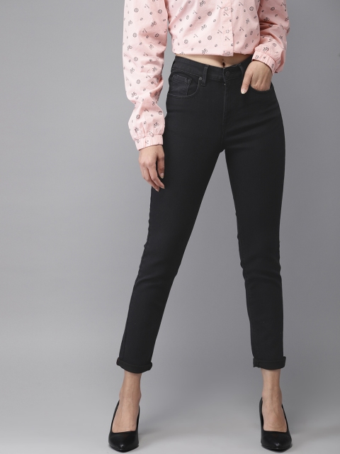 

Moda Rapido Women Carbon Black High-Rise Skinny Jeans with Stretch