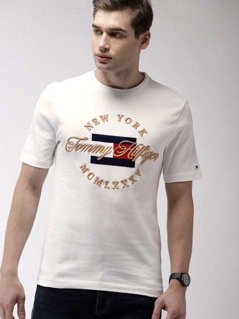 

Tommy Hilfiger Men White Printed T-shirt