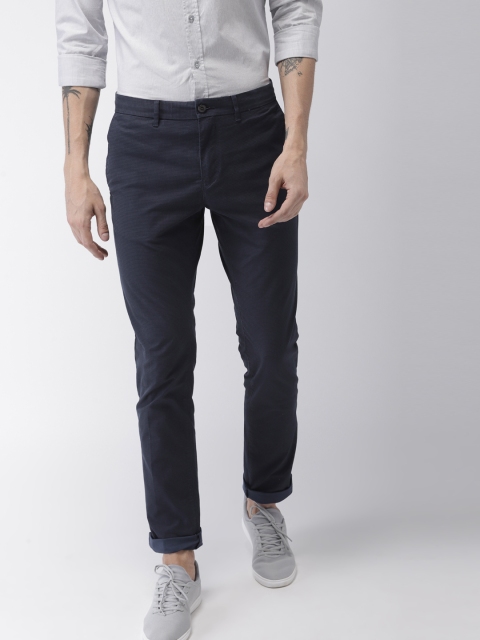 

Tommy Hilfiger Men Navy Blue Slim Fit Printed Chinos
