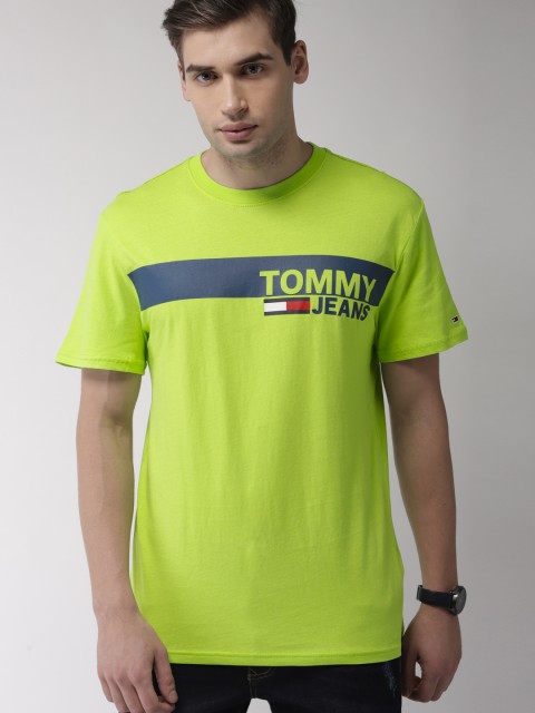 

Tommy Hilfiger Men Green Printed Round Neck T-shirt