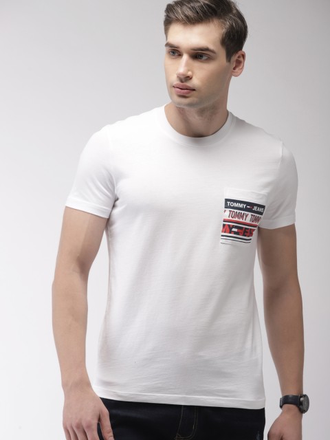 

Tommy Hilfiger Men White Solid T-shirt