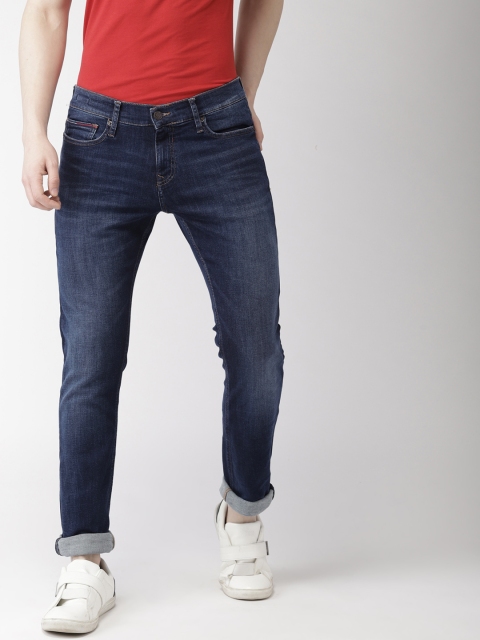 

Tommy Hilfiger Men Blue Skinny Fit Mid-Rise Clean Look Stretchable Jeans