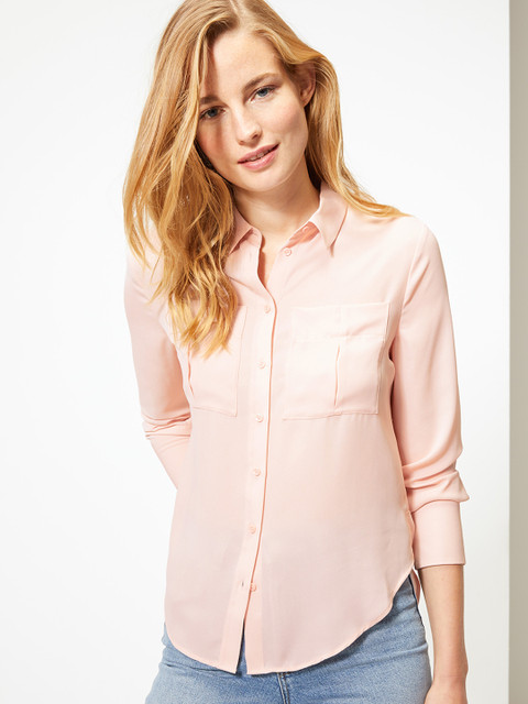 

Marks & Spencer Women Pink Regular Fit Solid Casual Shirt