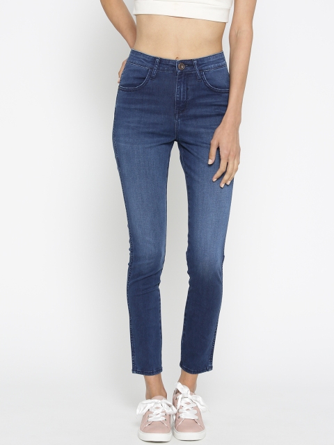 

Wrangler Women Blue Skinny Fit High-Rise Clean Look Non-Stretchable Jeans