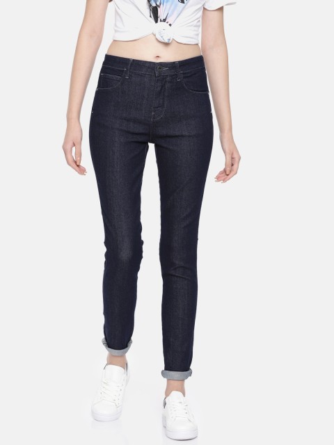 

Wrangler Women Navy Blue Skinny Fit High-Rise Clean Look Stretchable Jeans