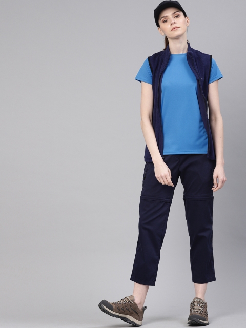 

HRX by Hrithik Roshan Women Blue Solid Round Neck Rapid Dry Outdoor Regular T-shirt