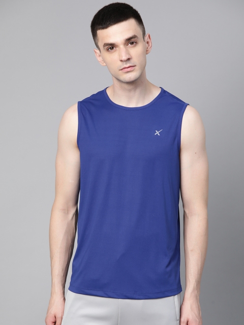 

HRX by Hrithik Roshan Men Blue Solid Rapid dry Training T-Shirt