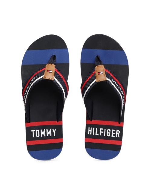 

Tommy Hilfiger Men Navy Blue Printed Thong Flip-Flops