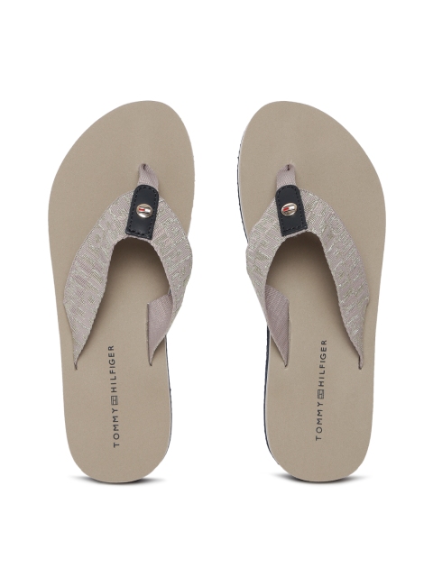 

Tommy Hilfiger Women Grey Self Design Thong Flip-Flops