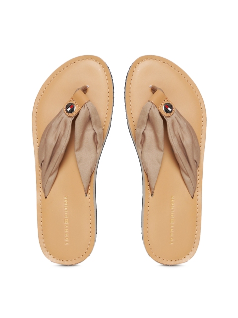 

Tommy Hilfiger Women Beige Solid Thong Flip-Flops