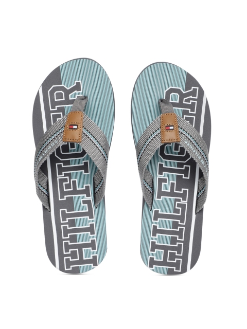 

Tommy Hilfiger Men Grey Self Design Thong Flip-Flops