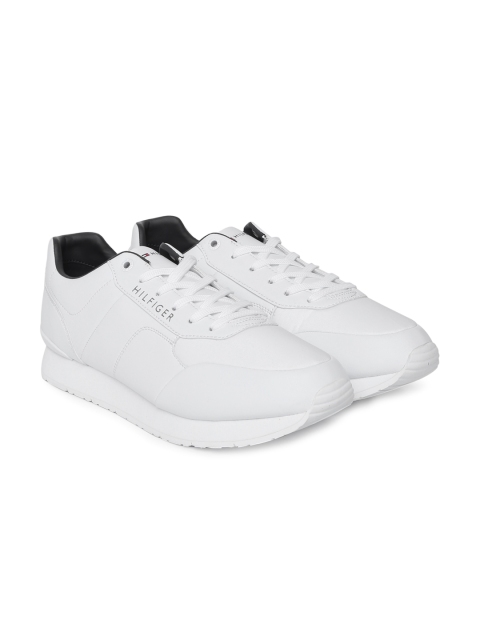 

Tommy Hilfiger Men White Leather Sneakers