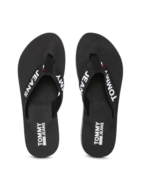 

Tommy Hilfiger Women Black Printed Thong Flip-Flops
