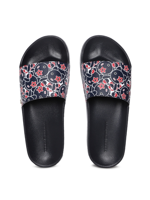 

Tommy Hilfiger Women Blue & Red MASCOTTE Printed Sliders