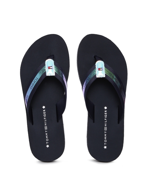

Tommy Hilfiger Women Navy Blue Printed Thong Flip-Flops