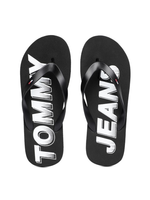 

Tommy Hilfiger Men Black Solid Thong Flip-Flops