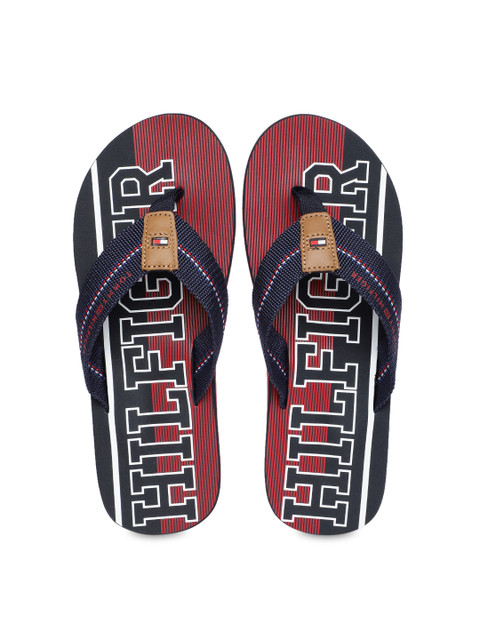 

Tommy Hilfiger Men Navy Blue Printed Thong Flip-Flops