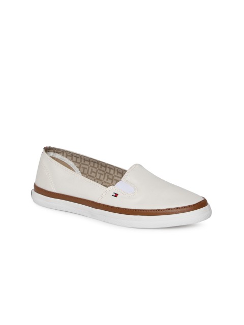 

Tommy Hilfiger Women Off-White Slip-On Sneakers