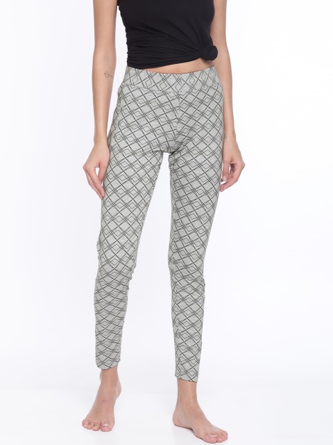 

Sweet Dreams Women Grey & Black Printed Lounge Pants