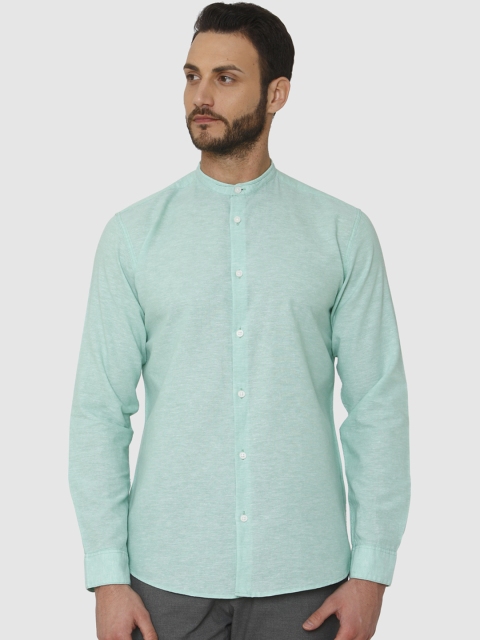 

SELECTED Men Green Regular Fit Solid Casual Shirt