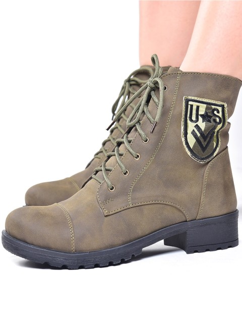

Street Style Store Women Olive Brown Solid High-Top Flat Boots