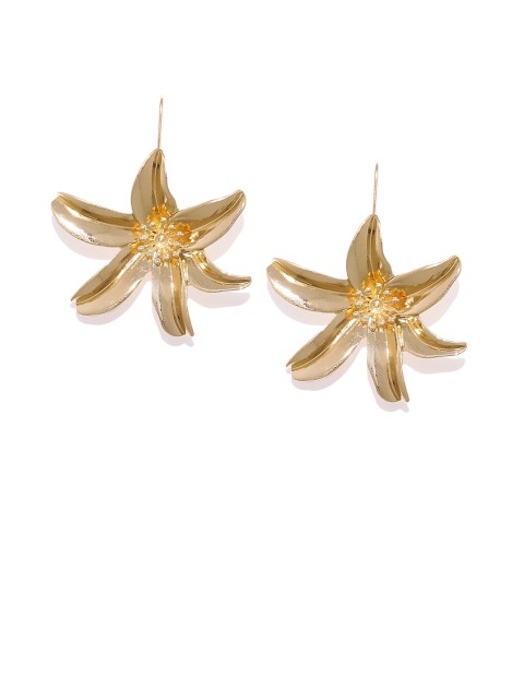

OOMPH Gold-Toned Floral Drop Earrings