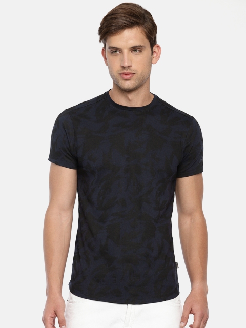 

Jack & Jones Men Navy Blue Printed Round Neck T-shirt