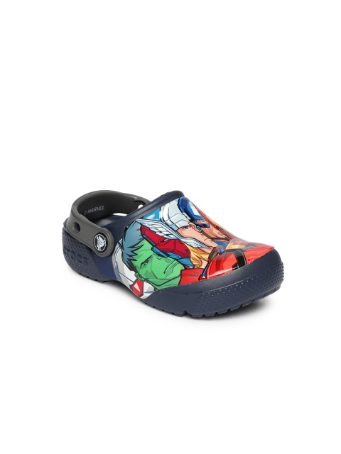 

Crocs Boys Navy Blue Printed Clogs
