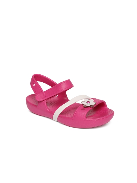 

Crocs Girls Pink Embellished Open Toe Flats