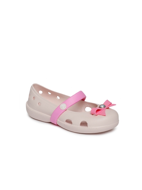 

Crocs Girls Pink Solid Ballerinas