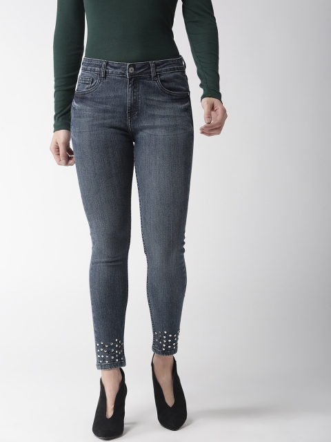 

Madame Women Navy Blue Regular Fit Mid-Rise Clean Look Stretchable Jeans