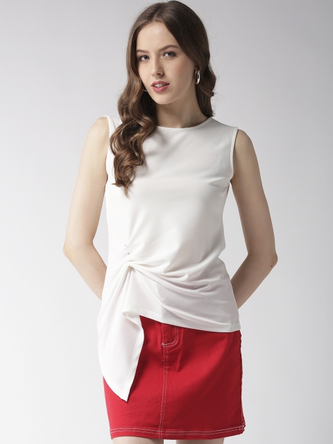 

Madame Women White Solid Top