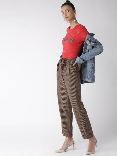 

Madame Women Red Sequinned Detailed Top