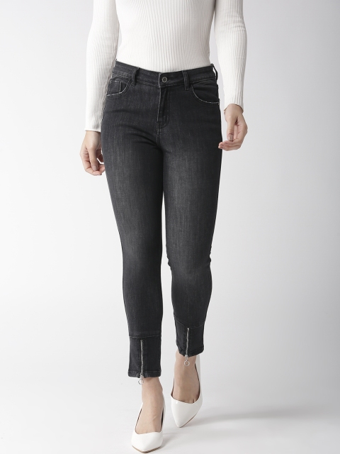 

Madame Women Charcoal Grey Regular Fit Mid-Rise Clean Look Stretchable Jeans