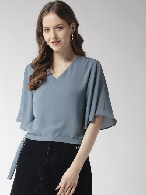 

Madame Women Blue Solid Top