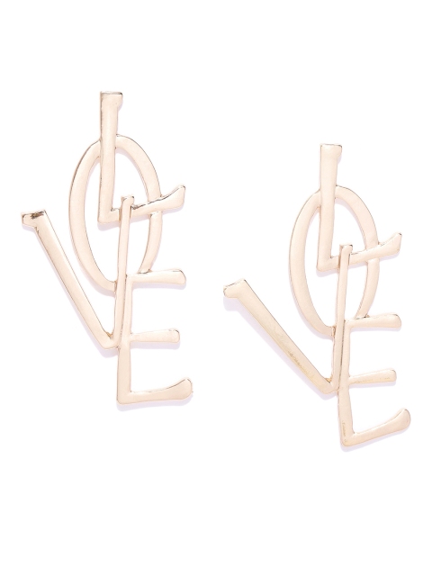 

Bellofox Gold-Plated Contemporary Drop Earrings
