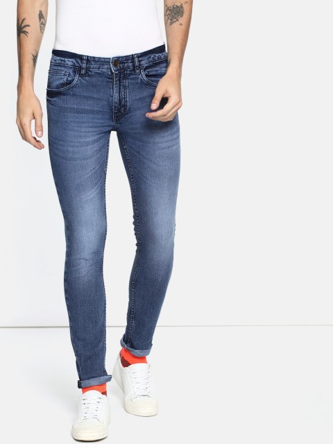 

SINGLE Men Blue Skinny Fit Mid-Rise Clean Look Stretchable Jeans