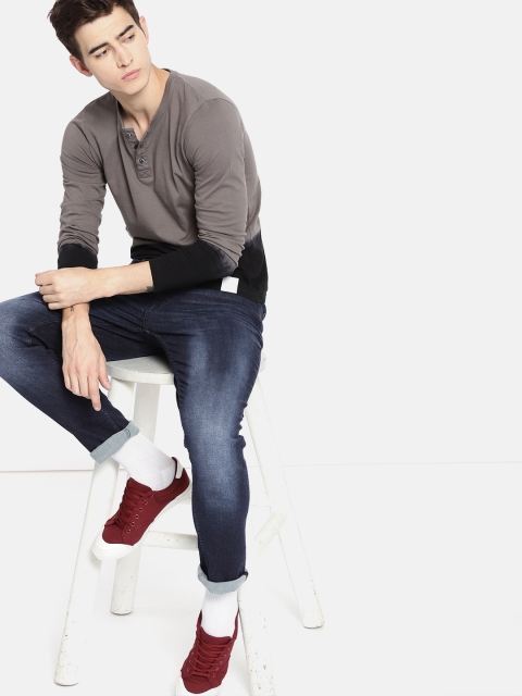 

SINGLE Men Blue Slim Fit Mid-Rise Clean Look Stretchable Jeans