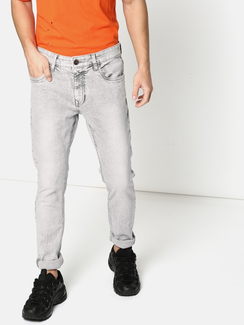 

SINGLE Men Grey Skinny Fit Mid-Rise Clean Look Stretchable Jeans