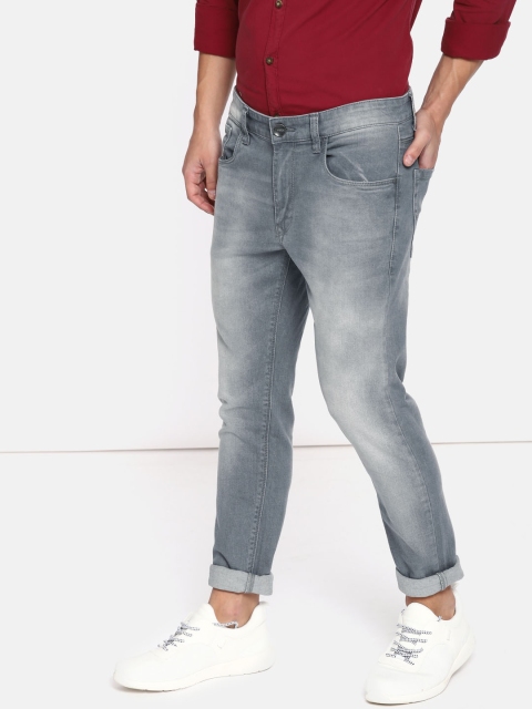 

SINGLE Men Grey Skinny Fit Mid-Rise Clean Look Stretchable Jeans