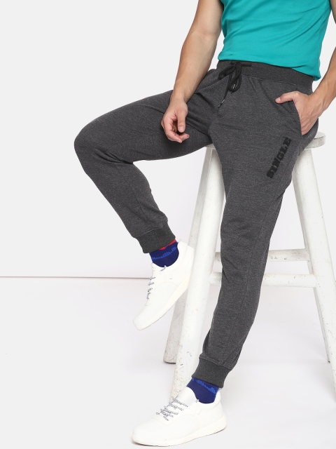 

SINGLE Men Charcoal Grey Solid Joggers
