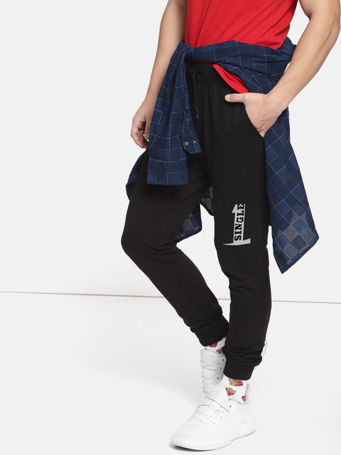 

SINGLE Men Black Solid Slim Fit Joggers