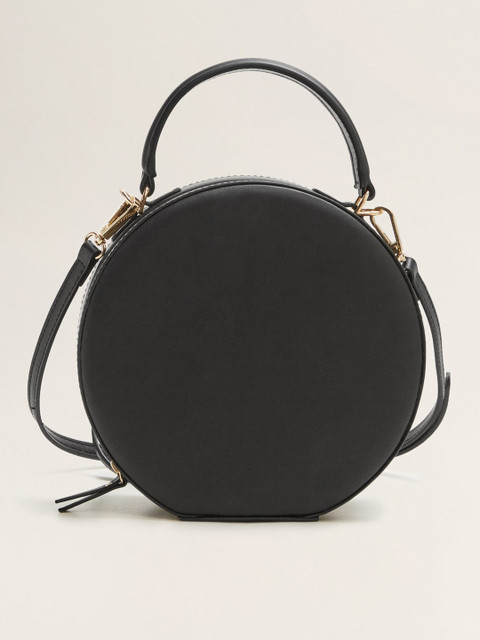 

MANGO Black Solid Handheld Bag