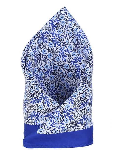 

Alvaro Castagnino Men Blue & White Printed Pocket Square
