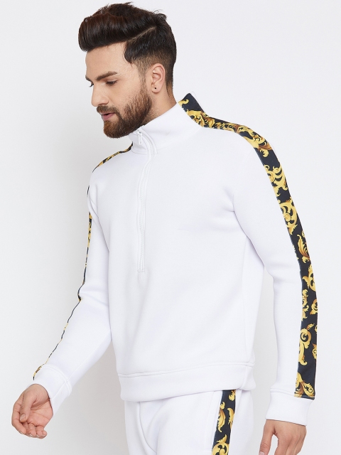 

FUGAZEE Men White Solid Sweatshirt