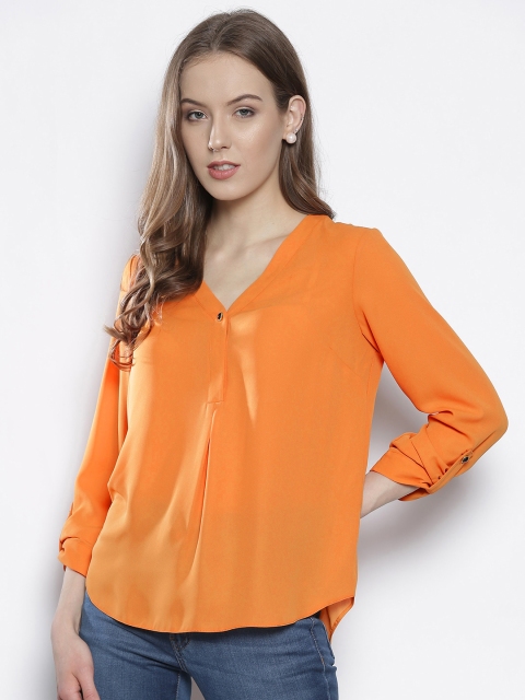 

DOROTHY PERKINS Women Orange Solid Top