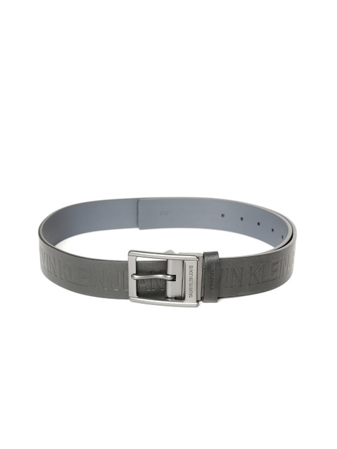 

Calvin Klein Men Black & Grey Leather Reversible Belt